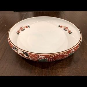 Vintage Japanese Porcelain Flat Floral Bowl Plate